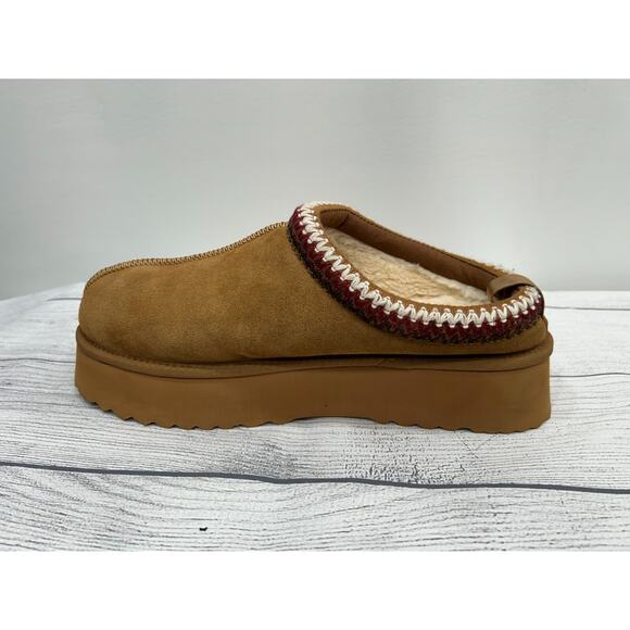 Steve Madden Womens Selena Brown Cow Suede Slip On Platform Slippers Mule Sz 12M - Picture 5 of 13